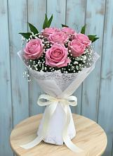 Букет цветов из:  Розы #REPLACE_PRED# Молоково